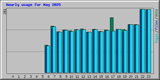 Hourly usage for May 2025