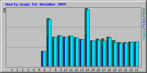 Hourly usage for December 2025