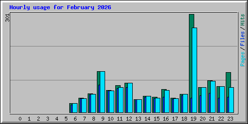 Hourly usage for February 2026